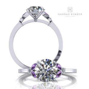 Diamond and Purple Sapphire