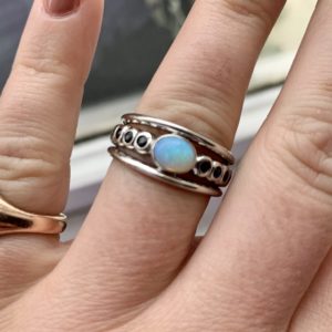 Opal and Sapphire Dress Ring